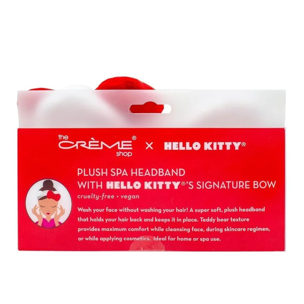 Hello Kitty Plush Spa Headband Face Wash Hair Band for Women